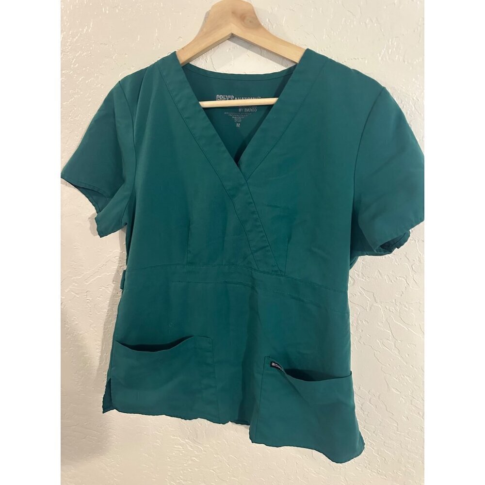 Greys Anatomy Y by Barco Classic Mock Neck Scrub Top - Picture 3 of 9